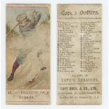 Golf cigarette cards. 'Cope's Golfers' 1900. Cope Bros. & Co., Liverpool. Card no. 18 'Delights of a