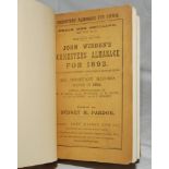 Wisden Cricketers' Almanack 1893. 30th edition. Original paper wrappers, bound in light brown boards