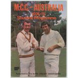 M.C.C. tour to Australia 1974/75. Official souvenir programme published by the New South Wales