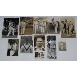 Yorkshire cricketers 1930s-1940s. Eleven original mono press and candid photographs featuring