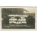 Tottenham Hotspur 1921/22. Mono real photograph postcard of the playing staff, officials and