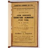 Wisden Cricketers' Almanack 1916. 53rd edition. Original paper wrappers, bound in light brown boards