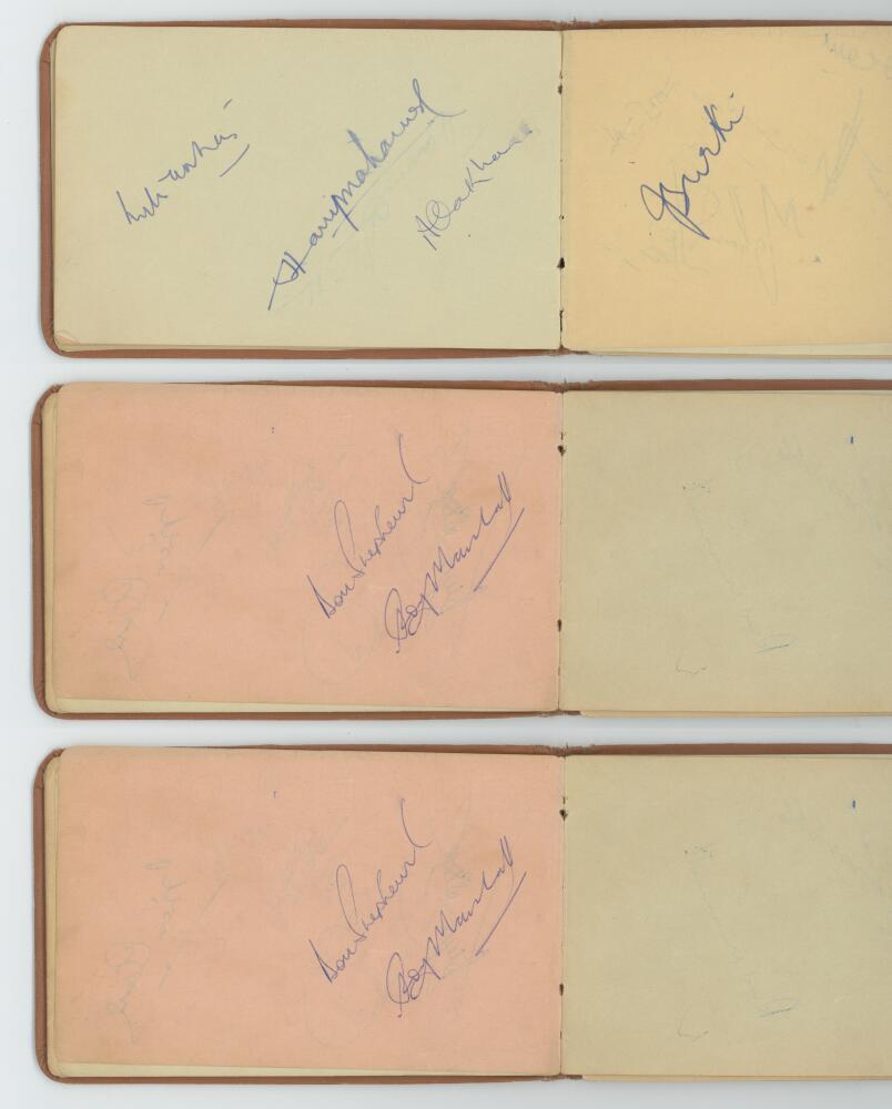 Cricket autographs 1950s-1960s. Brown autograph album comprising an excellent selection of approx. - Image 2 of 3