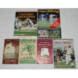 West Indies tour brochures 1933-1984. Six official tour guides. Titles are 'West Indies Cricket Tour