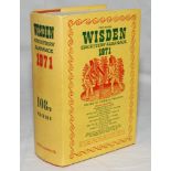 Wisden Cricketers' Almanack 1971. Original hardback with dustwrapper and additional 'replacement