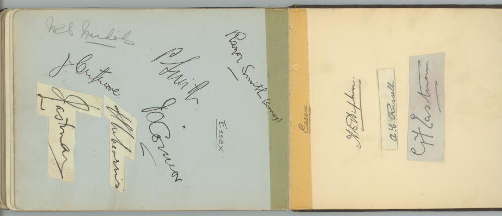 Australia tour to England 1930. Autograph album dated 1933 including ten signatures in ink of the - Image 2 of 8