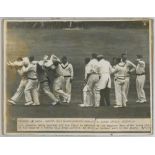 England v South Africa. Lord's 1929. Original mono press photograph from the third and final day's