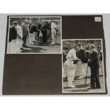 Australia tour to England 1930. Three original mono press photographs of the Australian team being