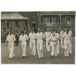 South Africa tour to England 1935. Original large mono press photograph of the South Africa team