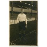 Arthur Grimsdell. Tottenham Hotspur 1912-1929. Early mono real photograph postcard of Grimsdell,