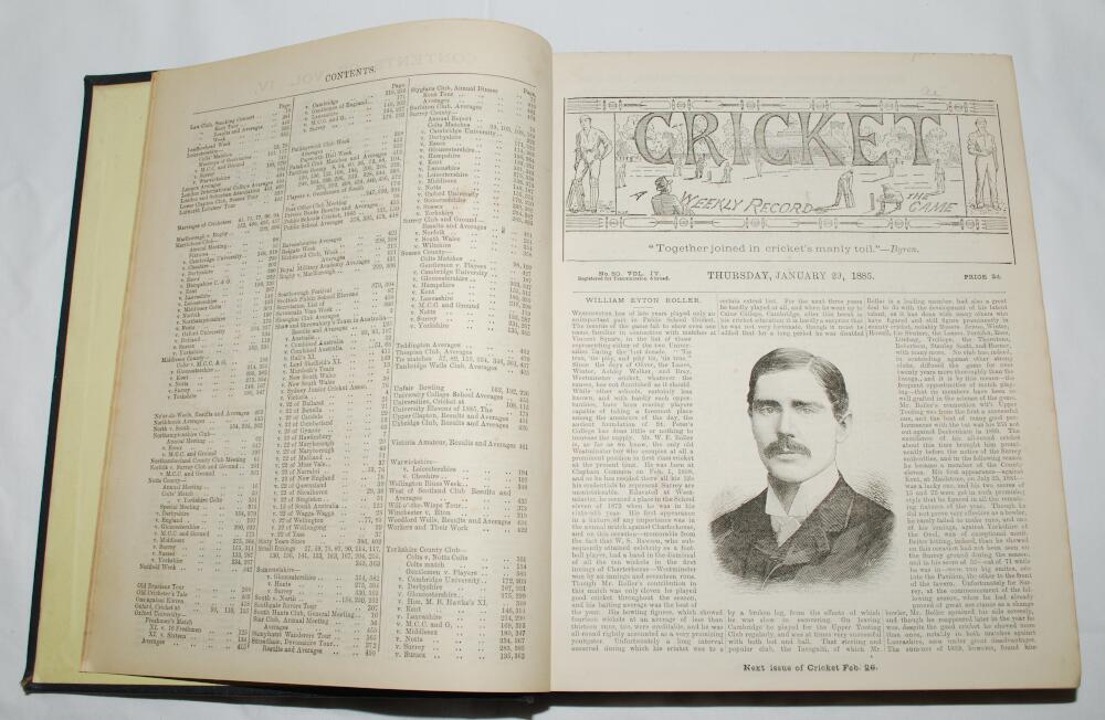 'Cricket: A Weekly Record of the Game'. Volume IV. Numbers 80-109 (29th January to 24th December - Image 2 of 2