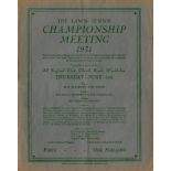 Tennis. Wimbledon 1931. 'The Lawn Tennis Championship Meeting 1931'. Official programme for