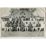 West Indies v Pakistan 1957/58. Mono group photograph of the two teams. This was the series where