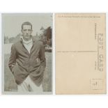 Frank Edward Woolley. Kent & England 1906-1938. Rarer mono real photograph postcard of a very