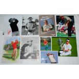 Signed golf photographs 1960s-2000s. A selection of twelve colour and mono press photographs and