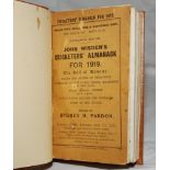 Wisden Cricketers' Almanack 1919. 56th edition. Original paper wrappers, bound in light brown boards