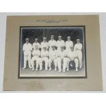 New South Wales v Victoria, 1934. Official mono photograph of the New South Wales team, seated and