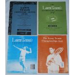 Tennis. Wimbledon 1946-1949. Four official programmes for Tuesday 2nd July 1946, Tuesday 1st July