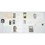 Tottenham Hotspur. Selection of ten individual signatures of Spurs players, each signed to a white