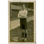 Edward Lawson Birnie. Tottenham Hotspur 1910-1911. Mono real photograph postcard of Birnie, full