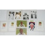 Northamptonshire C.C.C. 1950s-1990s. Sixteen signatures in ink of Northamptonshire cricketers signed