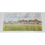 'The County Ground Southampton' 1996. Original print by Terry Harrison signed in pencil to the lower