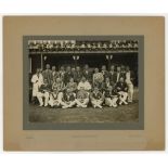 Bexley C.C. v M.C.C. 1929. Original mono photograph of the two teams seated and standing in rows