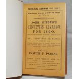 Wisden Cricketers' Almanack 1890. Willows softback reprint (1990) in light brown hardback covers