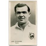 Leonard Stanley Duquemin. Tottenham Hotspur 1946-1957. Mono real photograph plainback postcard of