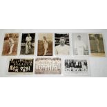 Cricket postcards 1920s-1950s. A selection of mono real photograph postcards of H.K. Foster (
