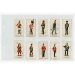 Cigarette cards. Gallaher's 'Types of the British Army' 1898. Two complete sets each of fifty cards,