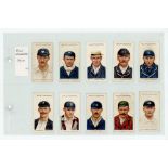 W.D. & H.O. Wills. 'Cricketers' 1908. Scarce full set of fifty cigarette cards. Small 's' series.