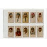 Cricket cigarette cards 1896 onwards. A selection of part sets and odd individual cards, the