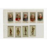 Military cigarette cards 1901-1917. Various incomplete series (one complete). Ogend's Tabs '