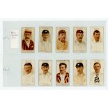 W.D. & H.O. Wills. 'Cricketers' 1901. Full mixed set of fifty numbered cigarette cards plus seven