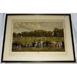 'Eton v Winchester'. Large hand colour etching, by F.G. Stevenson after H. Jamyn Brook, showing a