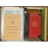 Cricket ephemera 1940s/1950s. Box comprising a selection of cricket ephemera including Hampshire