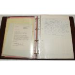 Cricket correspondence 1980s-1990s. Brown file comprising an interesting selection of over forty