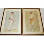 'The Cricketers of Vanity Fair'. Good collection of thirty original colour lithographs of