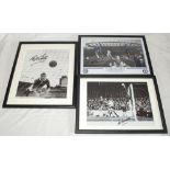 Chelsea F.C. 1950s-1970s. Two signed mono photographs of Chelsea players in action, one of Roy