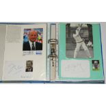 Yorkshire C.C.C. 'Test' players 1950s-1990s. Blue file comprising a selection of cards, official