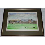 Yorkshire C.C.C. Limited edition print of 'Yorkshire v Lancashire. Final Match at Bramall Lane,