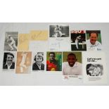 Test and county signatures. A selection of fourteen official photographs and postcards etc. Includes