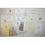 Yorkshire cricket dinner menus 1970s-2000s. A collection of over seventy official menus, the