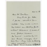 Alfred Powell Rawlins Hawtin. Northamptonshire 1908-1930. Single page handwritten letter in ink from