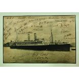 M.C.C. tour of Australia 1924/1925. 'Ship issue' printed photograph of the R.M.S. Ormonde, the