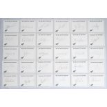 New Zealand Test cricketers 1940s-2010s. A good selection of forty two signatures on white cards