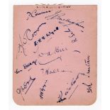 Warwickshire C.C.C. 1939. Album nicely signed in ink by twelve members of the 1939 Warwickshire