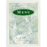 Trent Bridge '50th Test Luncheon' 2003. Official menu for the luncheon held at Trent Bridge, 17th