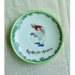 'Ready for Chances'. Royal Doulton Black Boy saucer, entitled 'Ready for Chances' printed with a boy